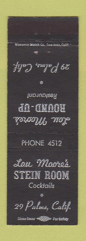 Matchbook Cover - Lou Moore's Round Up 29 Palms Twentynine CA