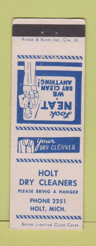Matchbook Cover - Holt Dry Cleaners Holt MI low phone #