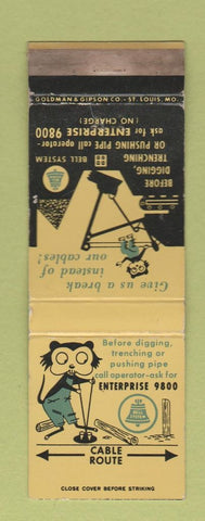 Matchbook Cover - Bell System Telephone  Safety WEAR
