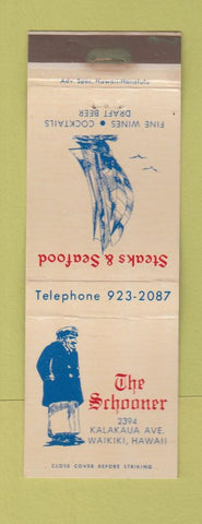 Matchbook Cover - The Schooner Restaurant Waikiki Hawaii WEAR