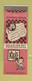 Matchbook Cover - Kip's Big Boy Hamburgers Dallas Fort Worth Houston TX