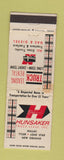 Matchbook Cover - Hunsaker Truck Leas Tyler Dallas Lone Star TX WEAR