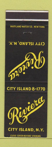 Matchbook Cover - Riviera City Island NY