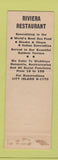 Matchbook Cover - Riviera City Island NY