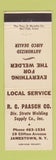 Matchbook Cover - RC Paasch Welding Equipment Jamestown NY