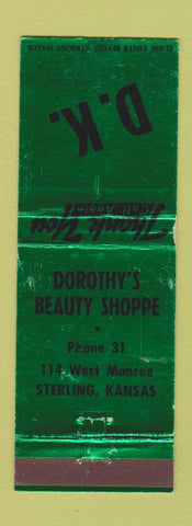 Matchbook Cover - Dorothy's Beauty Shoppe Sherling KS WEAR low phone #