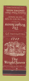Matchbook Cover - The Wright Tavern Concord MA low phone # WEAR