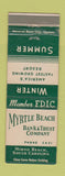 Matchbook Cover - Myrtle Beach Bank and Trust SC low phone #
