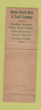 Matchbook Cover - Myrtle Beach Bank and Trust SC low phone #