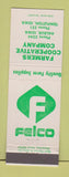 Matchbook Cover - Farmers COOP Halburn Templeton IA low phone # FELCO