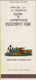 Matchbook Cover - Red Caboose Restaurant Strasburg PA 30 Strike