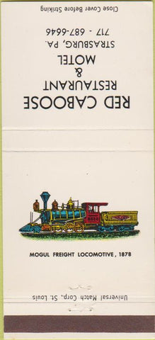 Matchbook Cover - Red Caboose Restaurant Strasburg PA 30 Strike