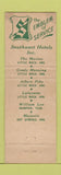 Matchbook Cover - WM Len Hotel Memphis TN