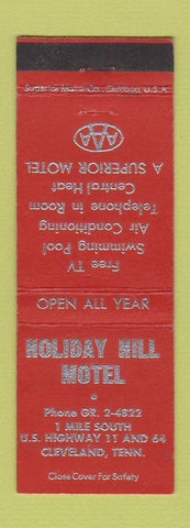 Matchbook Cover - Holiday Hill Motel Cleveland TN