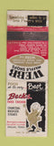 Matchbook Cover - Webb Waffle Shops Beck's Fried Chicken Dallas TX WORN
