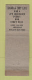 Matchbook Cover - WB Bill Orman Insurance Dallas TX
