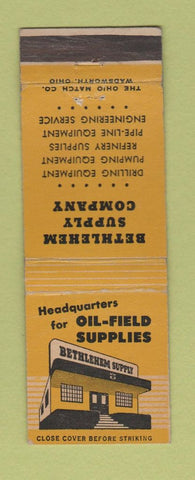 Matchbook Cover - Bethlehem Supply oil field  WEAR