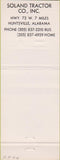 Matchbook Cover - Massey Ferguson Tractors Huntsville AL