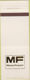 Matchbook Cover - Massey Ferguson Tractors Blue Earth MN