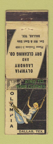 Matchbook Cover - Olympia Laundry Dallas TX girlie WORN