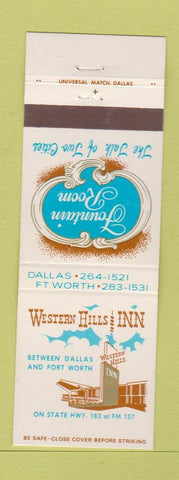 Matchbook Cover - Western Hills Inn Dallas Fort Worth TX