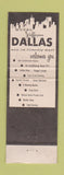 Matchbook Cover - Jefferson Hotel Dallas TX WEAr