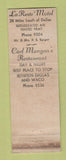Matchbook Cover - La Reste Motel Waxahachie TX Carl Mangan's WEAR
