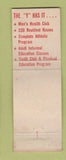 Matchbook Cover - YMCA Cafeteria Dallas TX WEAR
