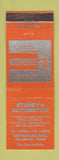 Matchbook Cover - Storey's Automotive repair Dallas TX