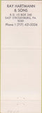 Matchbook Cover - Massey Ferguson Tractors East Stroudsburg PA CREASE