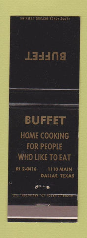Matchbook Cover - Buffet Restaurant Dallas TX