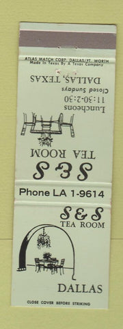 Matchbook Cover - S&S Tea Room Dallas TX