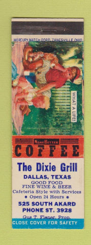 Matchbook Cover - Dixie Grill Dallas TX