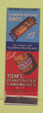 Matchbook Cover - Tom's Toasted Peanuts Peanut Butter Columbus GA