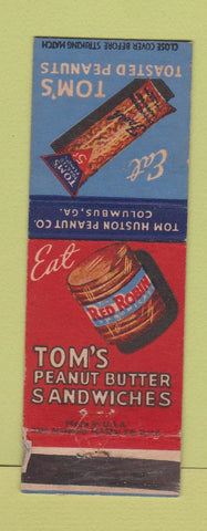 Matchbook Cover - Tom's Toasted Peanuts Peanut Butter Columbus GA