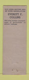 Matchbook Cover - Everett Collins Represntative Election Dallas? WEAR