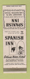 Matchbook Cover - Spanish Inn Arlington TX