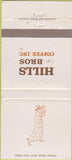 Matchbook Cover - Hilsl Bros Coffeee 30 Strike WEAR