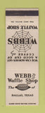 Matchbook Cover - Webb Waffle Shops Dallas TX