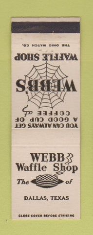 Matchbook Cover - Webb Waffle Shops Dallas TX