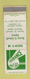 Matchbook Cover - Dennis Colwell Insurance Dallas TX