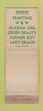 Matchbook Cover - W&W Pickles Dallas TX Montgomery AL WEAR