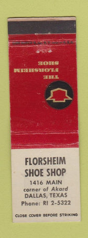 Matchbook Cover - Florsheim Shoes Dallas TX