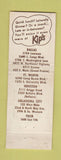 Matchbook Cover - Kip's Big Boy Hamburgers Dallas Fort Worth TX Houston