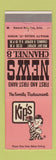 Matchbook Cover - Kip's Big Boy Hamburgers Channel 8 Dallas TX Fort Worth