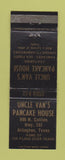 Matchbook Cover - Uncle Van's Pancake House Arlington TX WEAR