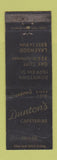 Matchbook Cover - Dunton's Cafeterias Dallas TX WORN