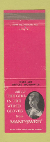 Matchbook Cover - Manpower Employment girlie