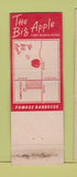 Matchbook Cover - The Big Apple Fort Worth TX