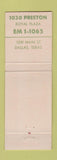 Matchbook Cover - Kel's Gay Nineties Hamburgers Dallas TX